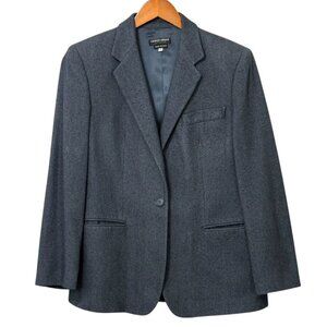 Giorgio Armani Classico Mens Cashmere Silk Blazer Blue 1-Button Size 48 IT/38 US